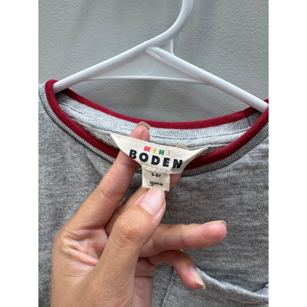 Mini Boden Grey Long Sleeve 5/6 - Picture 2 of 4